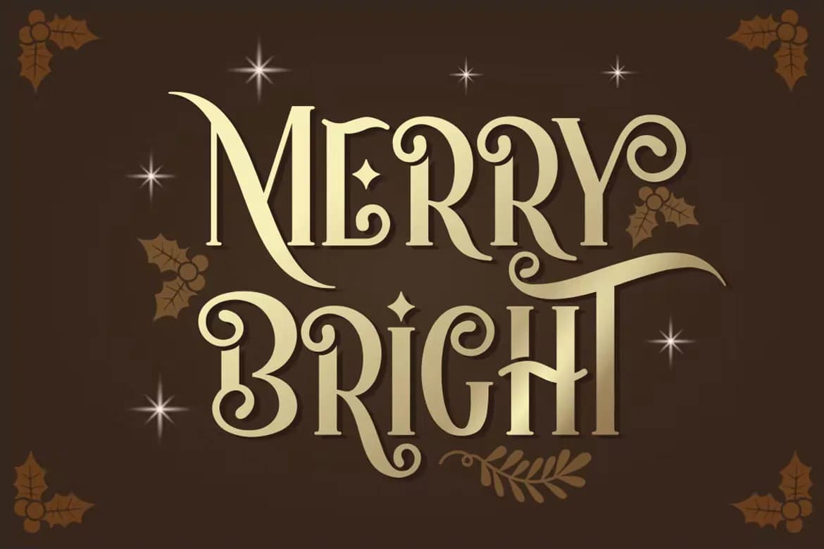 فونت کریسمس Happy Holidays — تصویر ۶