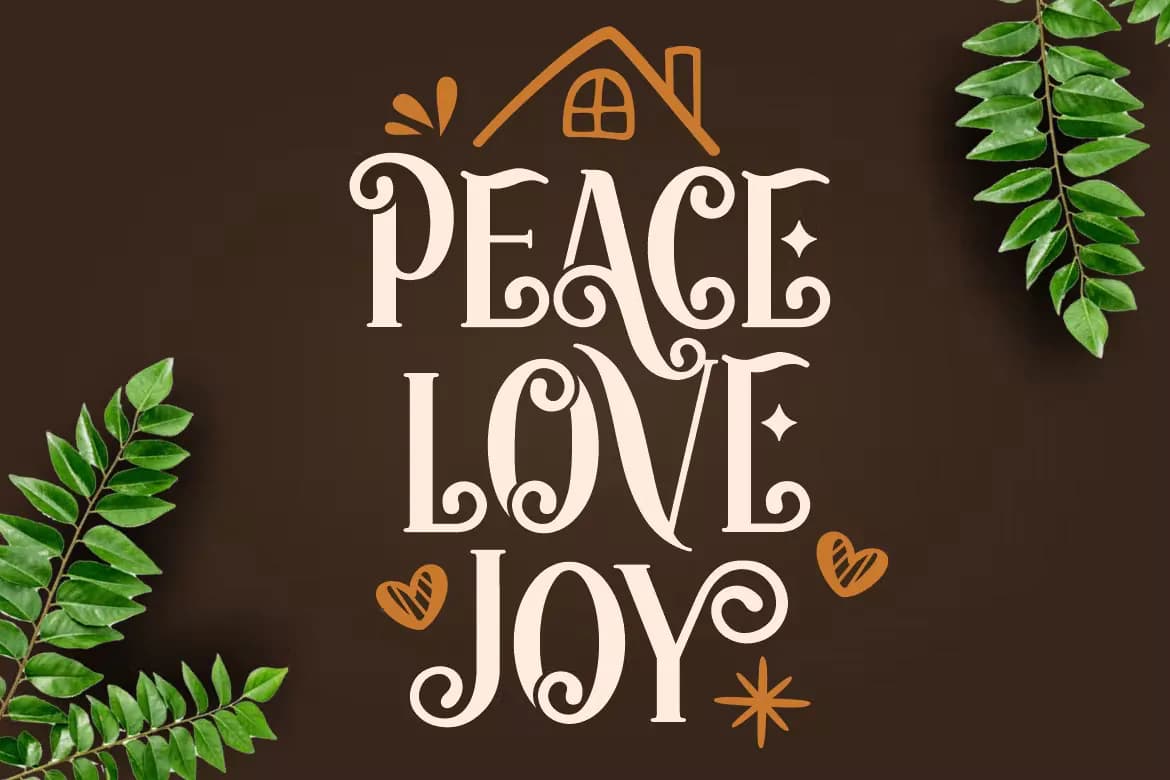 فونت کریسمس Happy Holidays — تصویر ۴