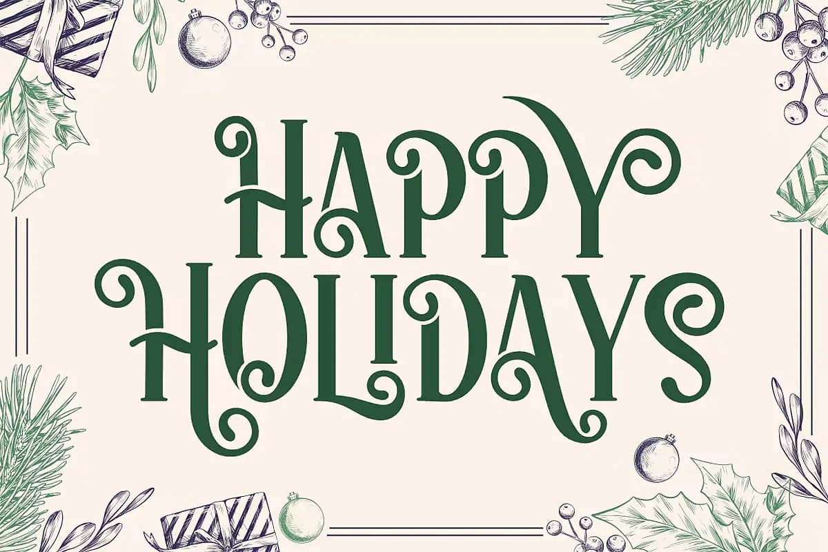 فونت کریسمس Happy Holidays