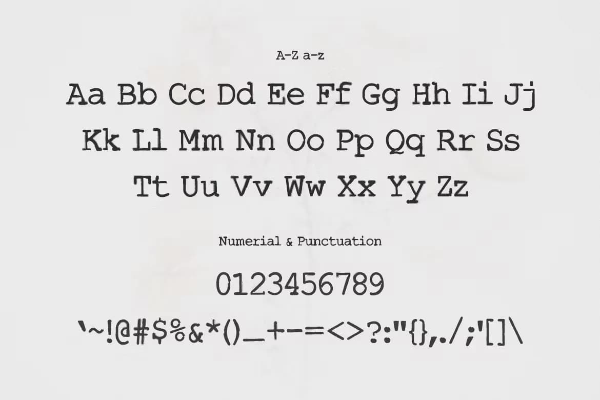 فونت ماشین تحریر Typewriter — تصویر ۵
