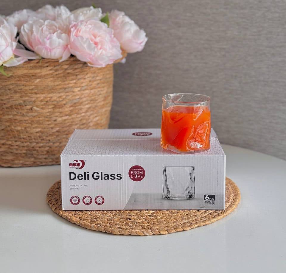 نیم لیوان پیرکس دلی DELI مدل مچاله (دفرمه)