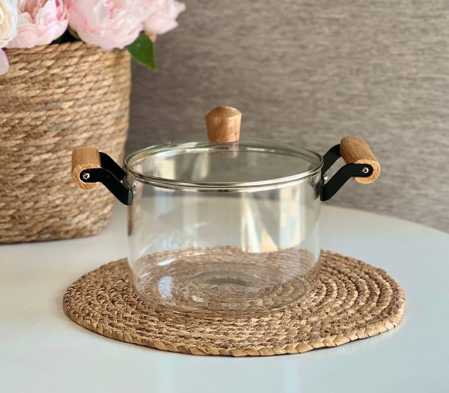 قابلمه پیرکس دسته چوبی- 3.5 لیتر