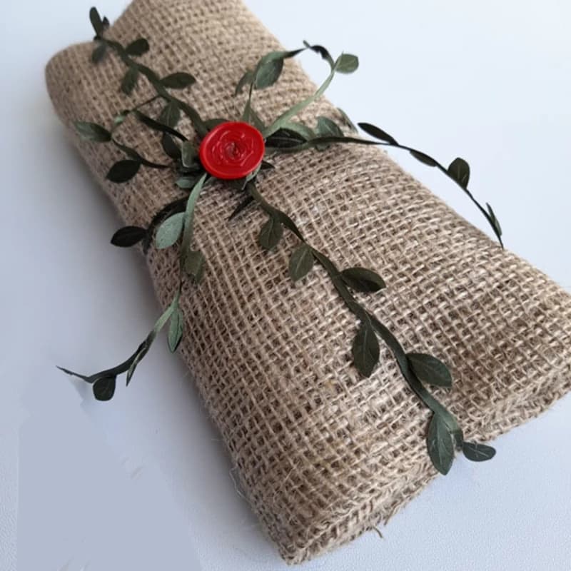 گونی کنفی تزئینی قهوه ای (بسته 2متری) — تصویر ۲