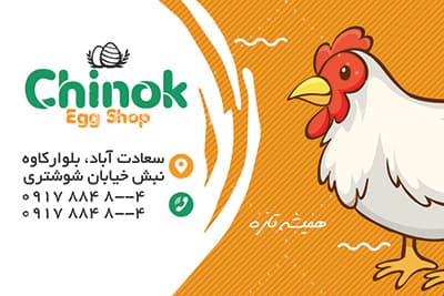 طرح کارت ویزیت تخم مرغ فروشی — تصویر ۳
