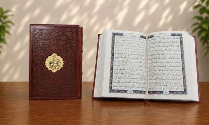 کلیات مفاتیح جیبی چرم اشرفی 4 رنگ قابدار (پیام عدالت)