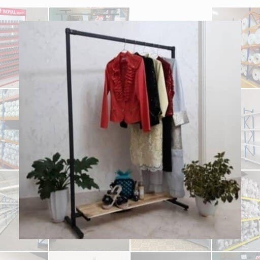 رگال آویز لباس دارای کف چوب روس