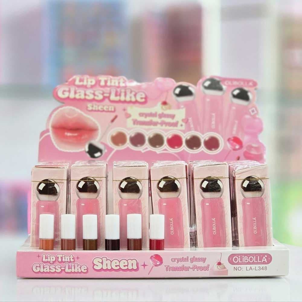تینت لب خیس OLIBOLLA مدل Glass-Like Sheen ضد انتقال و ۲۴ ساعته