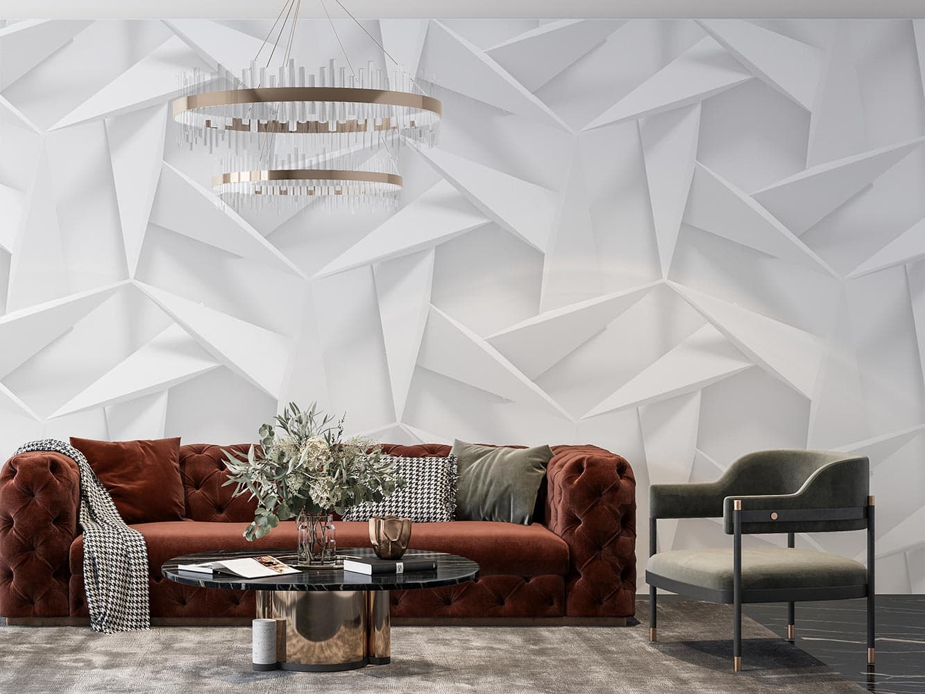 کاغذ دیواری سه بعدی هندسی مدرن W10169000