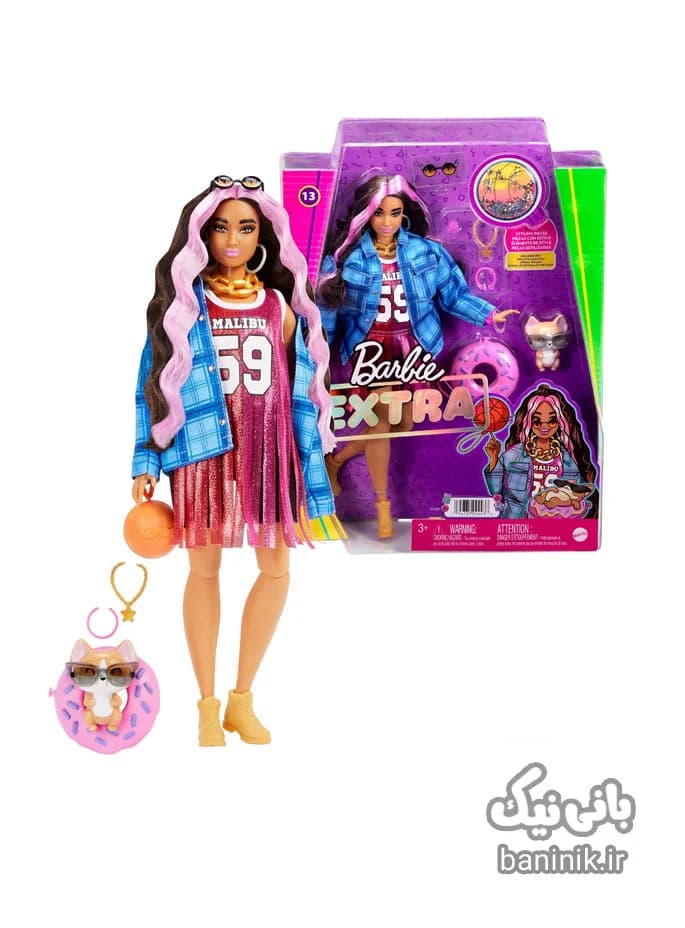 عروسک باربی اکسترا با لباس بسکتبال Barbie — تصویر ۴