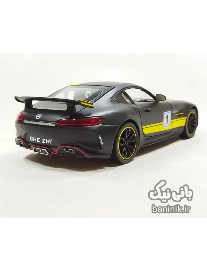 ماشین فلزی عقب کش بنز AMG مشکی مات 24071 — تصویر ۳