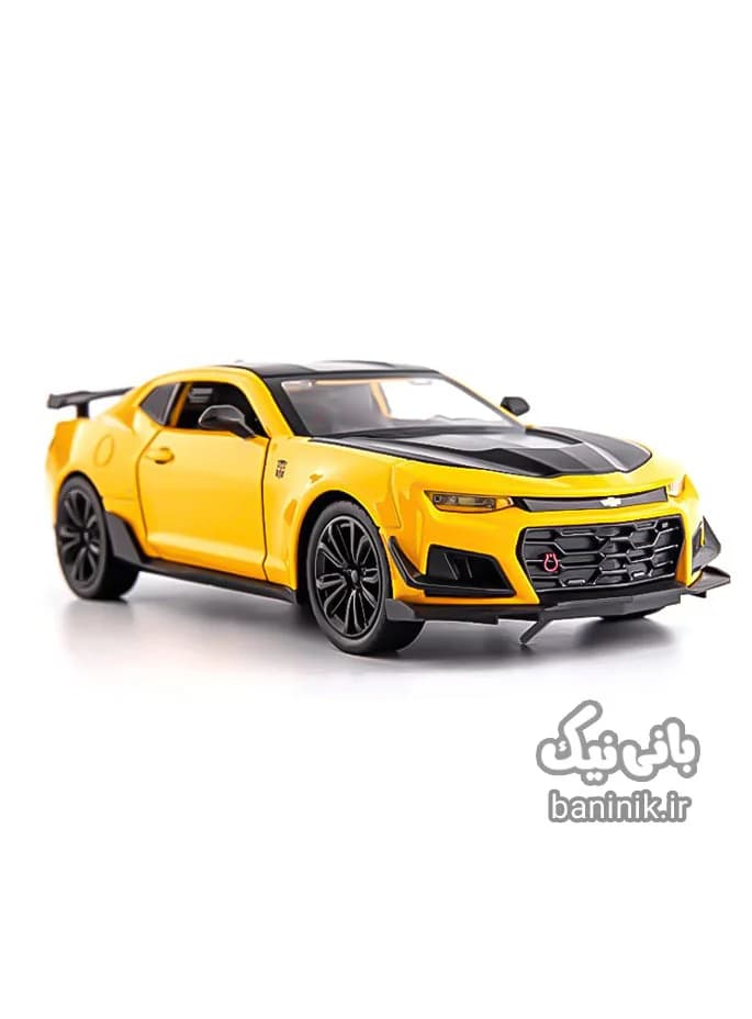 ماشین فلزی عقب کش شورلت کامارو زرد 24191