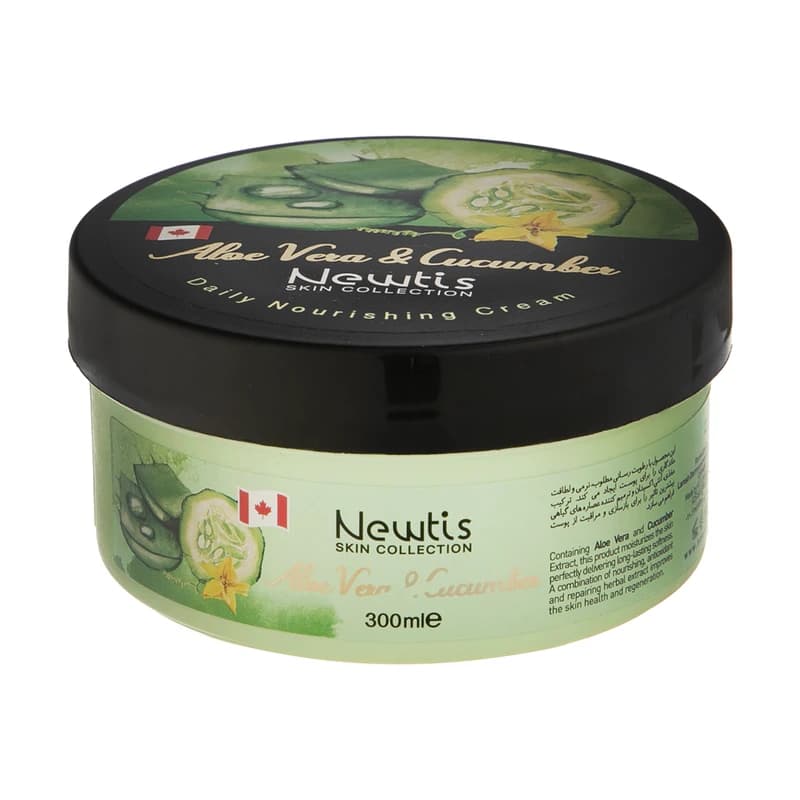 کرم مرطوب کننده نیوتیس Newtis مدل Aloe Vera & Cucumber حجم 300ml