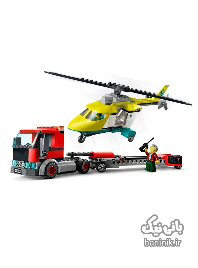 لگو سیتی مدل کامیون و هلیکوپتر نجات LEGO 60343 — تصویر ۲