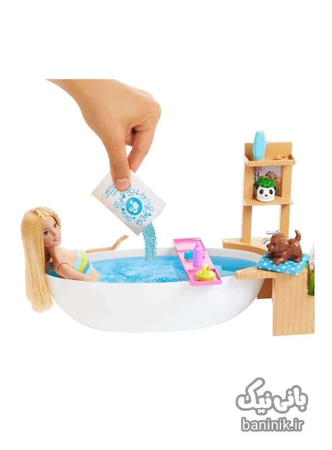 عروسک باربی با وان و وسایل حمام Barbie GJN32 — تصویر ۲