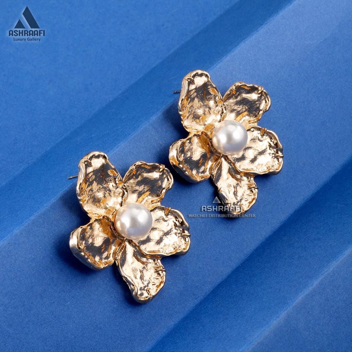 گوشواره بزرگ طرح گل Large Flower Stud Earrings G1‏ — تصویر ۲