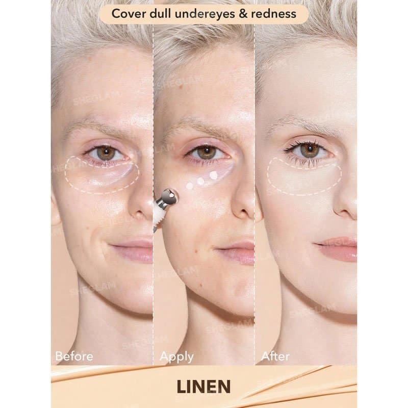 کانسیلر سرفلزی شیگلم SHEGLAM مدل Bright Eyes Cooling رنگ Linen — تصویر ۲