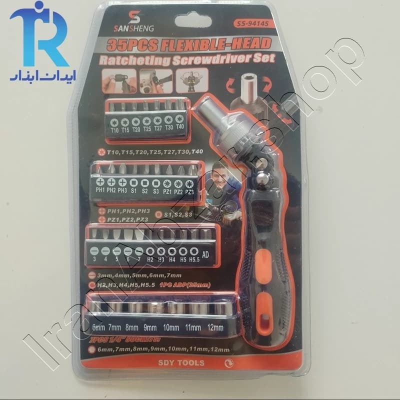 ست پیچ گوشتی 35 پارچ پیچ گوشتی، آچار و بکس SANSHENG