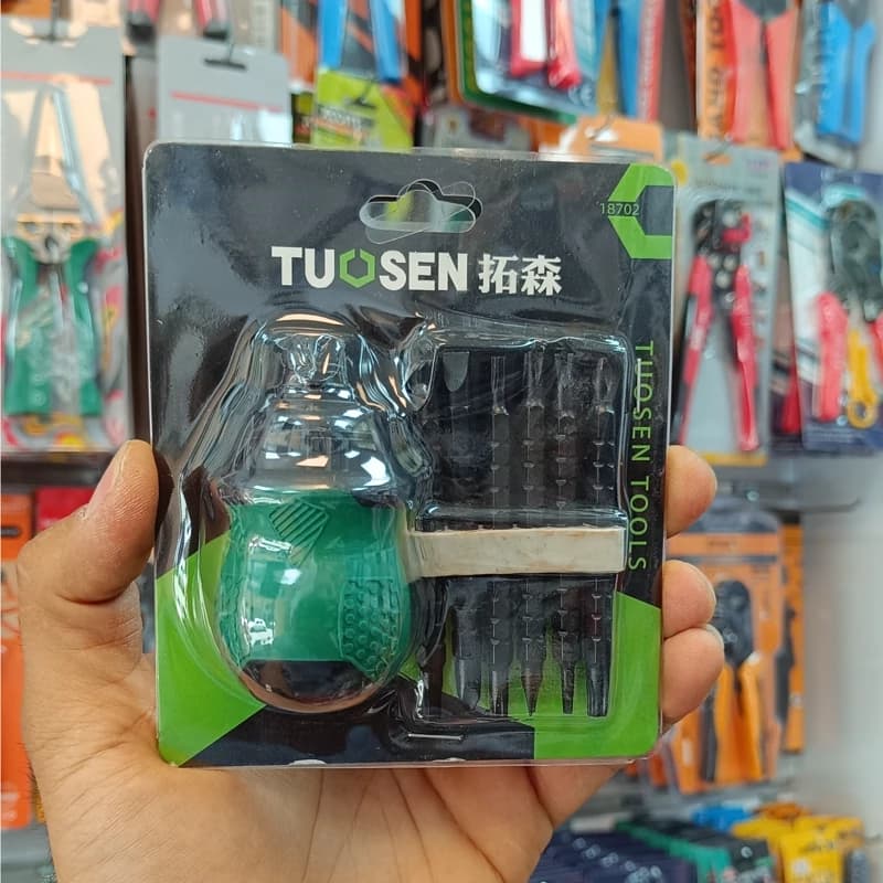 پیچ گوشتی مشتی جغجغه ای دوطرفه چند سر TUOSEN
