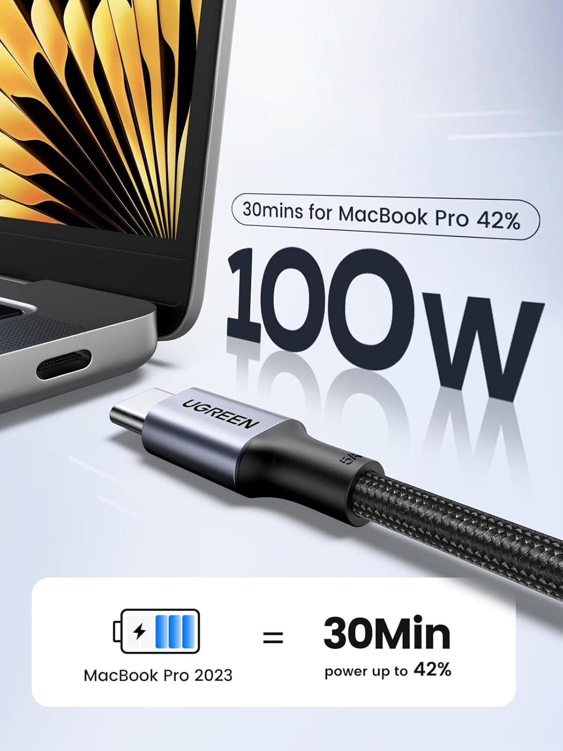 کابل USB-C مدل UGREEN — تصویر ۲
