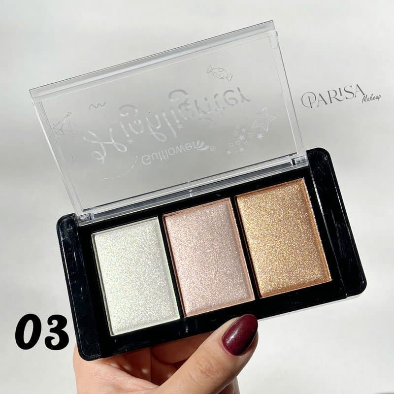 پالت هایلایتر سه رنگ Gulflower (496) — تصویر ۴
