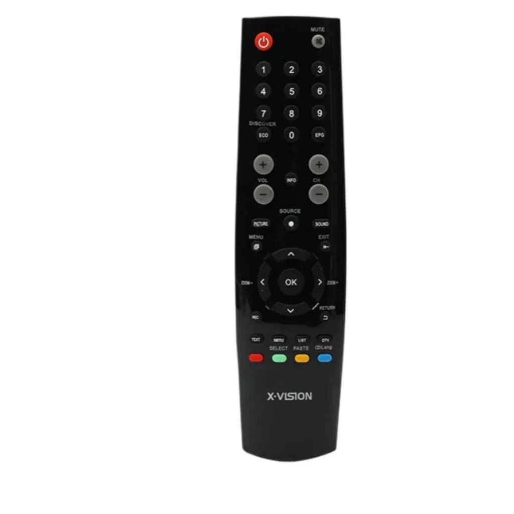 کنترل تلویزیون ال ای دی LED ایکس ویژن xvision مدل 1392 (تخم مرغی) — تصویر ۲