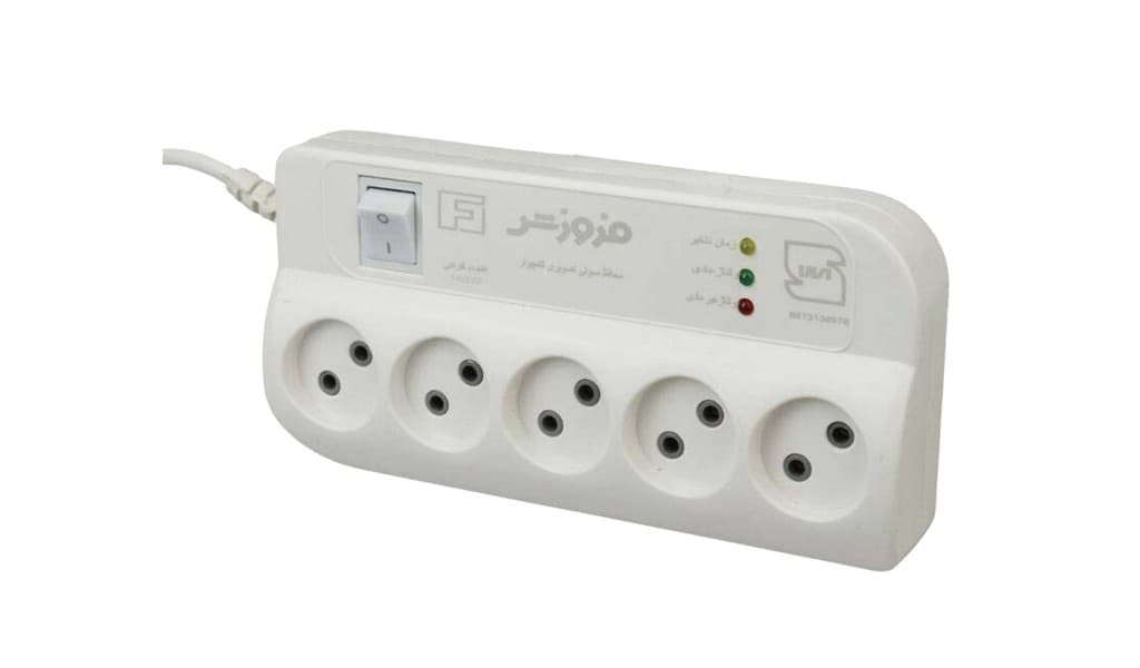 محافظ برق فروزش 5 خانه کامپیوتری با سیم 1.8 متری — تصویر ۲