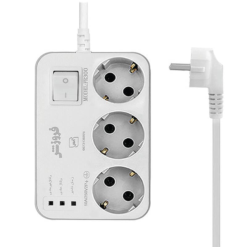 محافظ برق 3 خانه یخچال فروزش با سیم 2.8 متری ارت دار