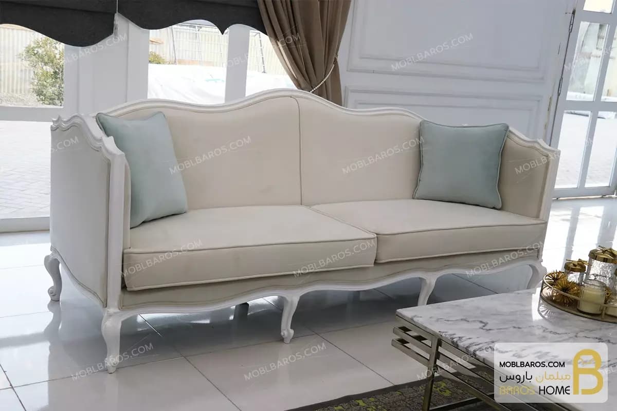 ست مبلمان چوبی و کلاسیک سفارشی مدل گندم و مبل تک کویین — تصویر ۴