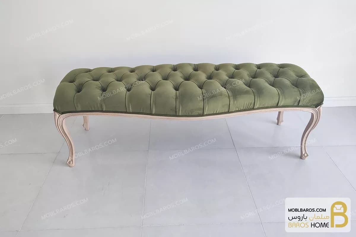 صندلی بنچ چوبی کلاسیک و چستر مدل ریحون — تصویر ۲
