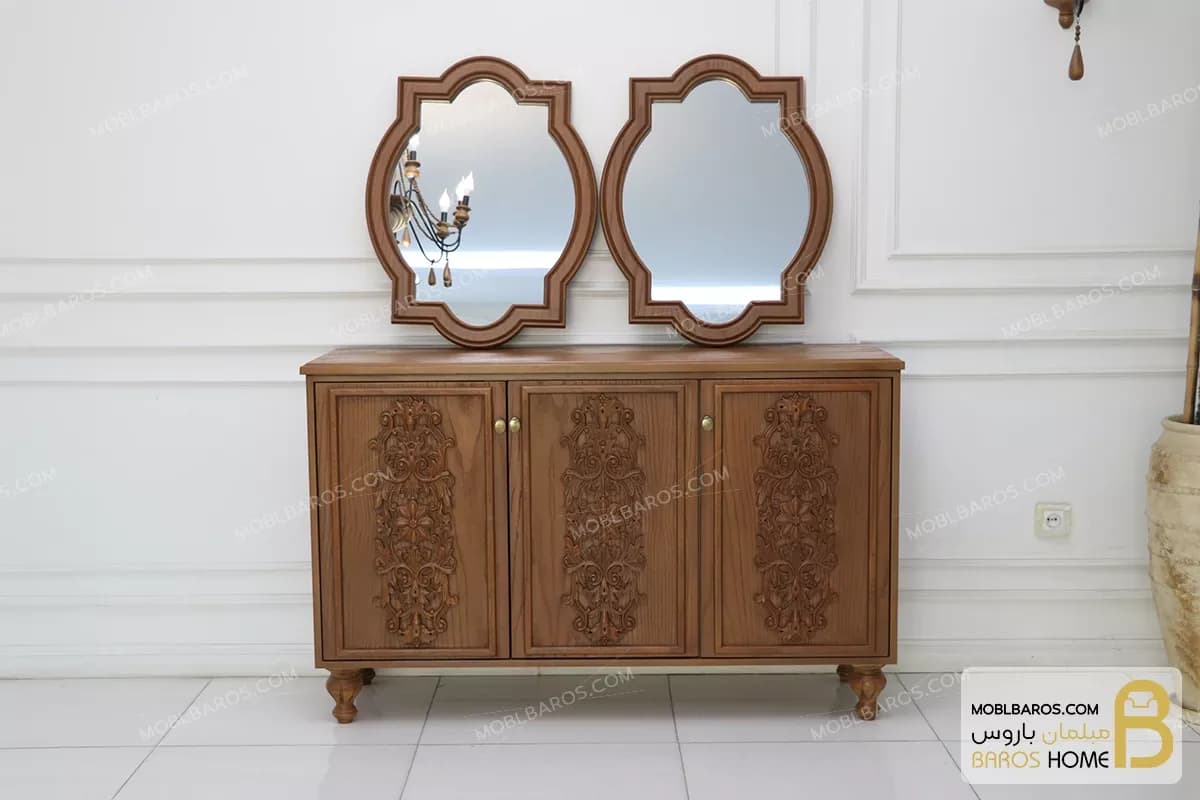 میز کنسول منبتی و چوبی کلاسیک مدل پاتریس