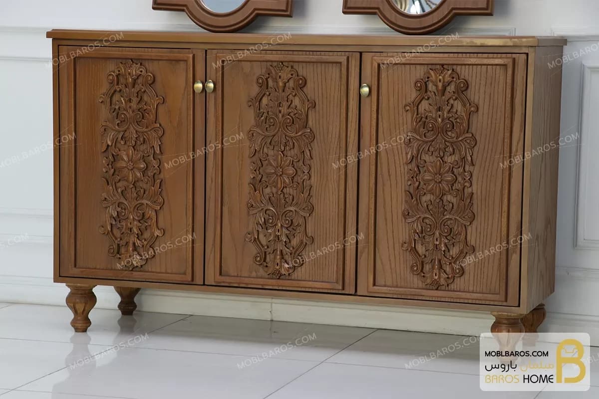 میز کنسول منبتی و چوبی کلاسیک مدل پاتریس — تصویر ۲