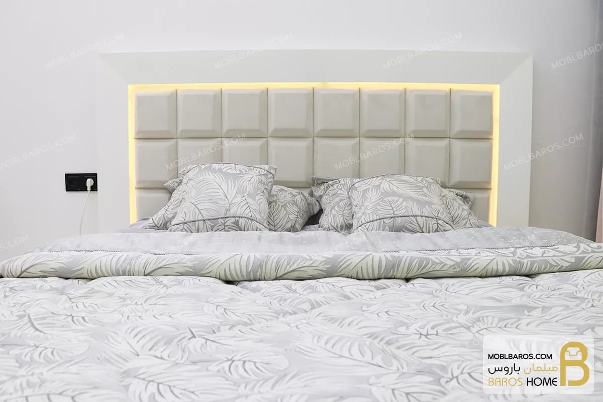سرویس خواب دو نفره چوبی اسپرت مدل ملینا — تصویر ۵