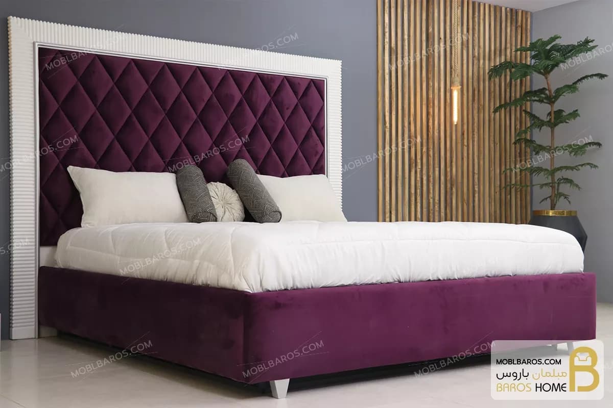 سرویس خواب دو نفره چوبی مدرن مدل لیدا — تصویر ۴