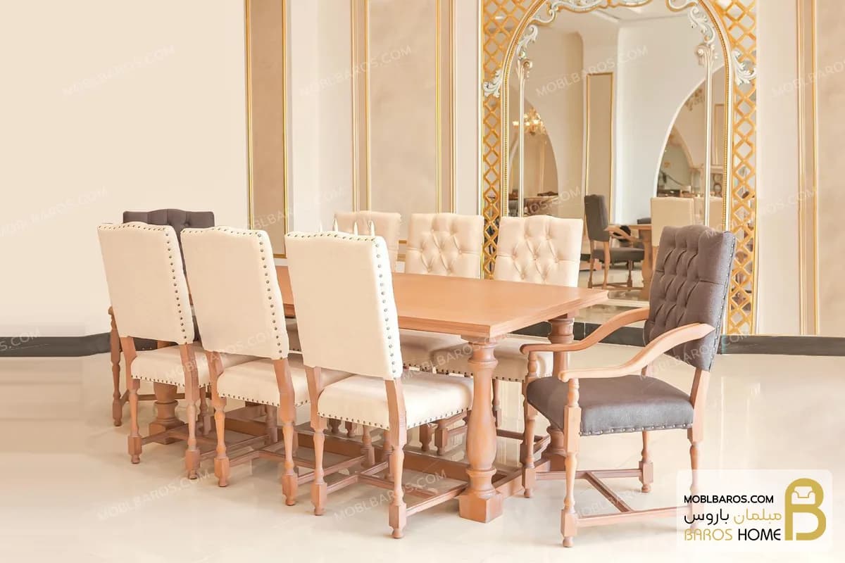 میز ناهارخوری کلاسیک مدل دایان کد ۲ — تصویر ۳