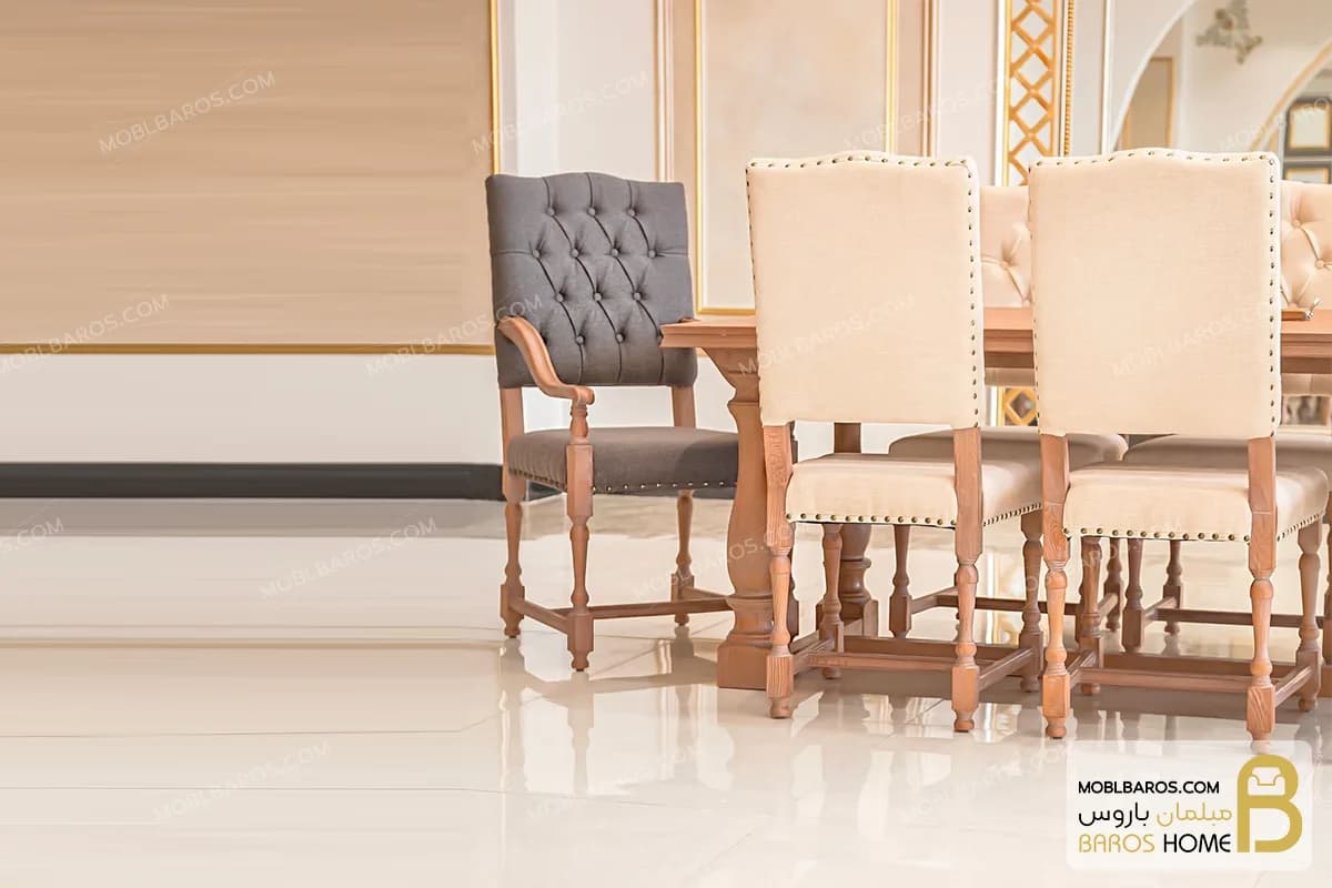 میز ناهارخوری کلاسیک مدل دایان کد ۲ — تصویر ۲