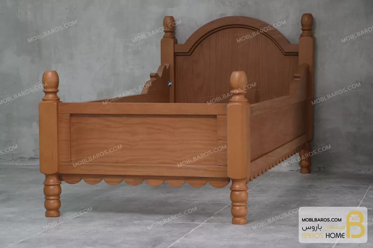 تختخواب سیسمونی چوبی کلاسیک مدل گیلدا — تصویر ۴