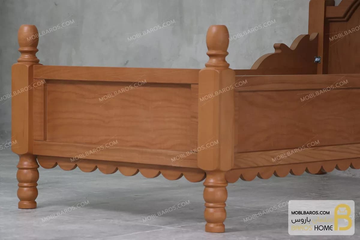 تختخواب سیسمونی چوبی کلاسیک مدل گیلدا — تصویر ۶