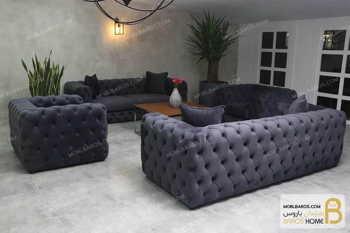 مبل راحتی تمام لمسه چستر باکس — تصویر ۵