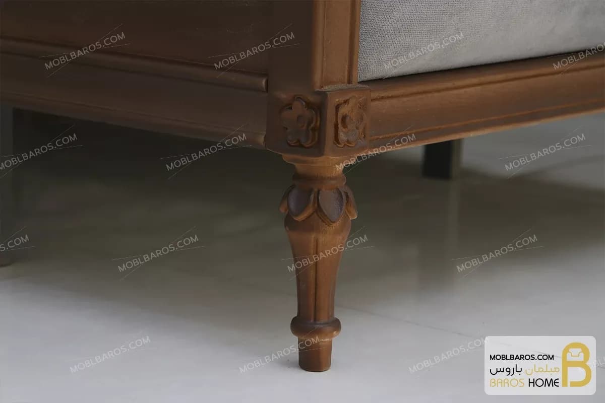 سرویس خواب دونفره چوبی کلاسیک مدل ماهور کد ۲ — تصویر ۷