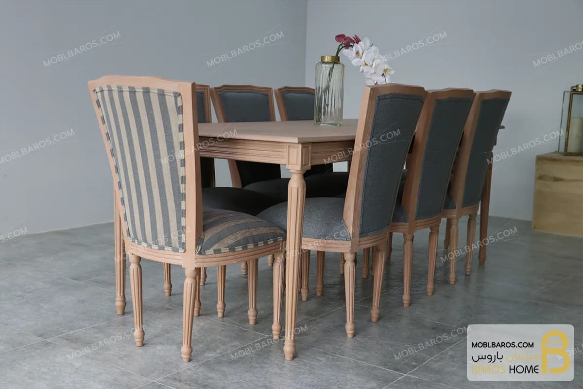 میز ناهارخوری چوبی و کلاسیک مدل کارن
