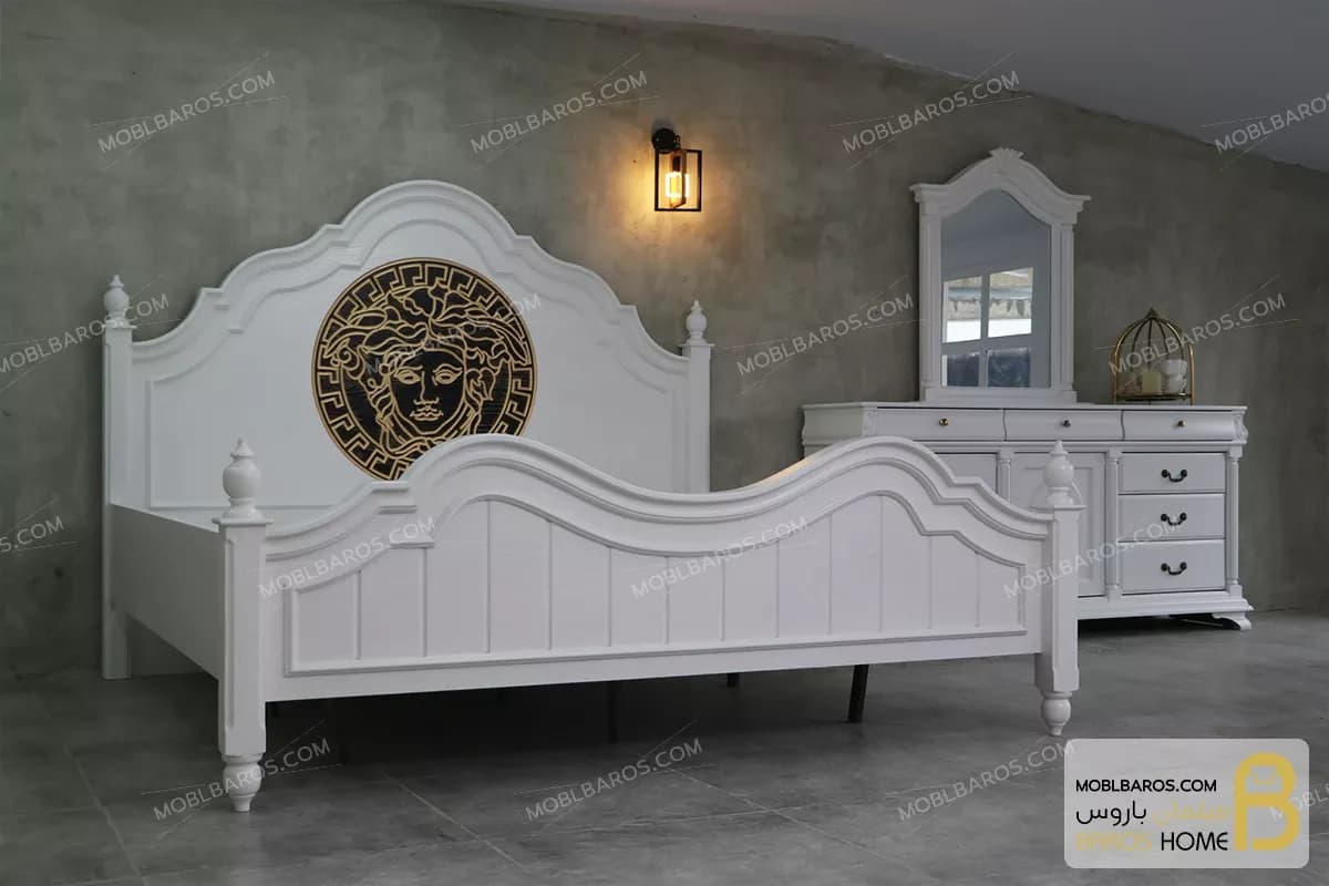 سرویس خواب دو نفره و بزرگسال چوبی پانیذ — تصویر ۴