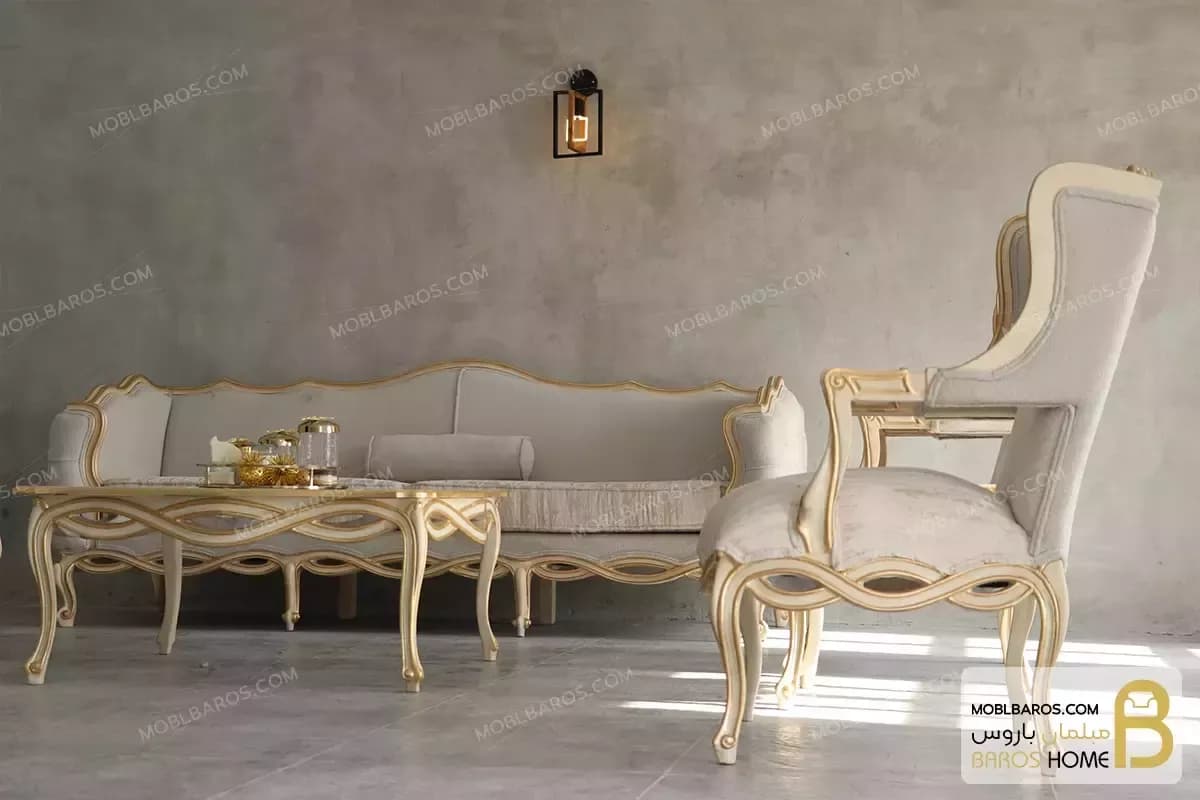 ست مبلمان ابزاری ورق طلا کد ۲