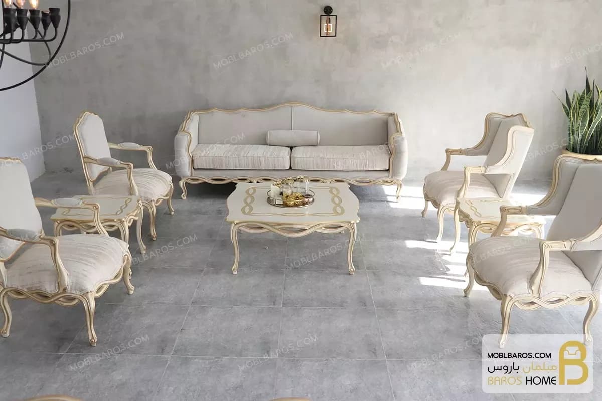 ست مبلمان ابزاری ورق طلا کد ۲ — تصویر ۳