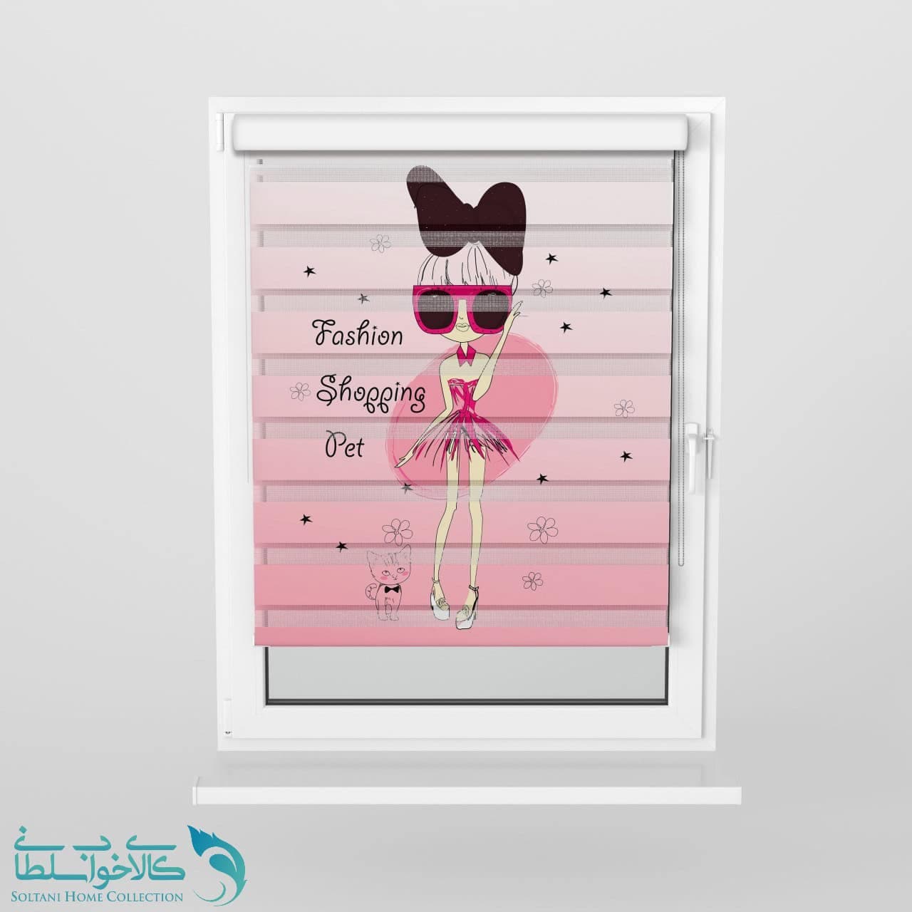 پرده زبرا اتاق کودک طرح باربی جذاب کد A1709
