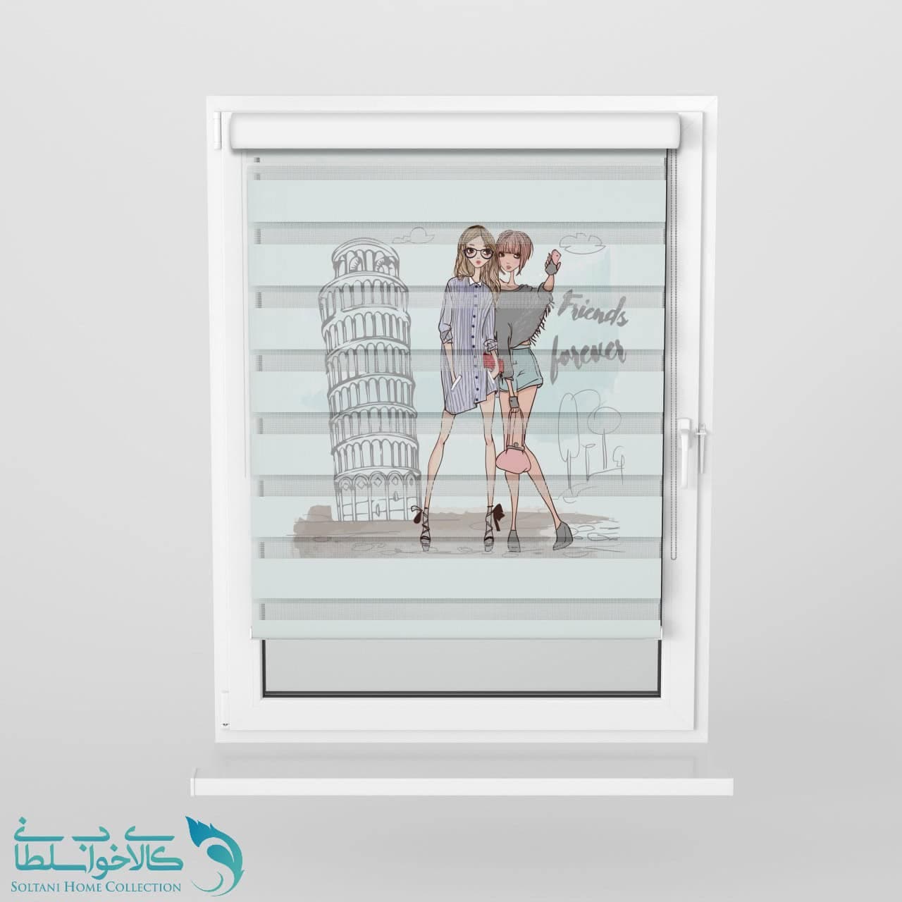 پرده زبرا اتاق کودک طرح دوست خوب کد A1731