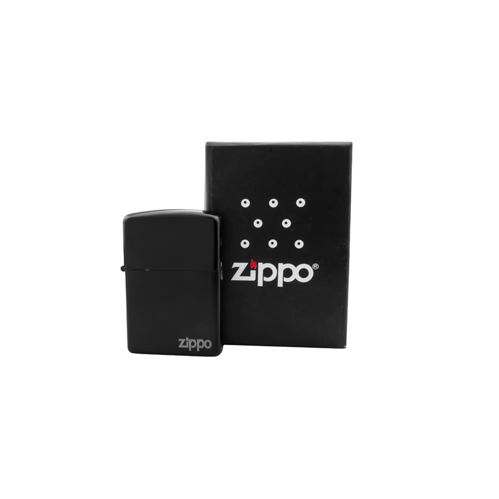 فندک بنزینی زیپو ZIPPO رنگ مشکی طرح ساده — تصویر ۳