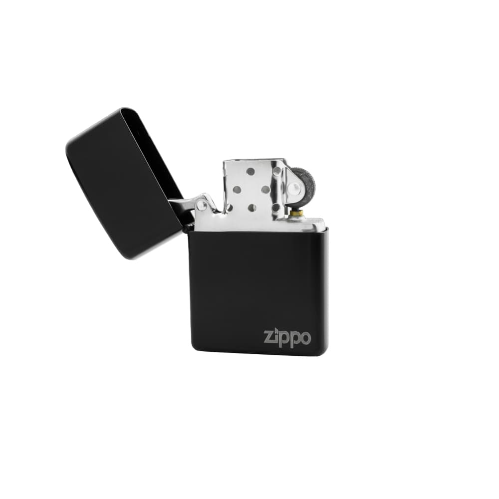 فندک بنزینی زیپو ZIPPO رنگ مشکی طرح ساده — تصویر ۲