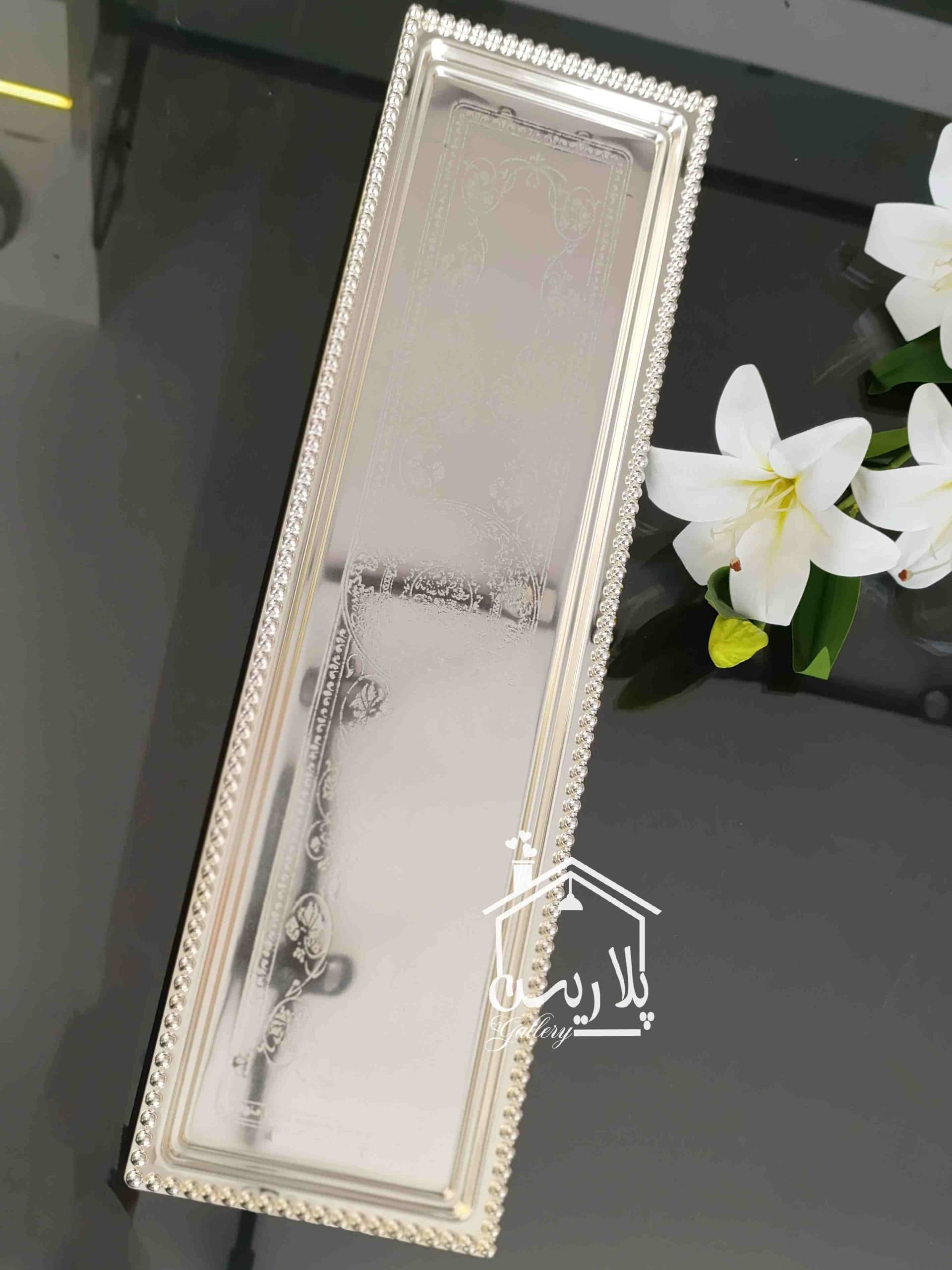 سینی رولت و مزه پایه دار 60 سانتی سیلور