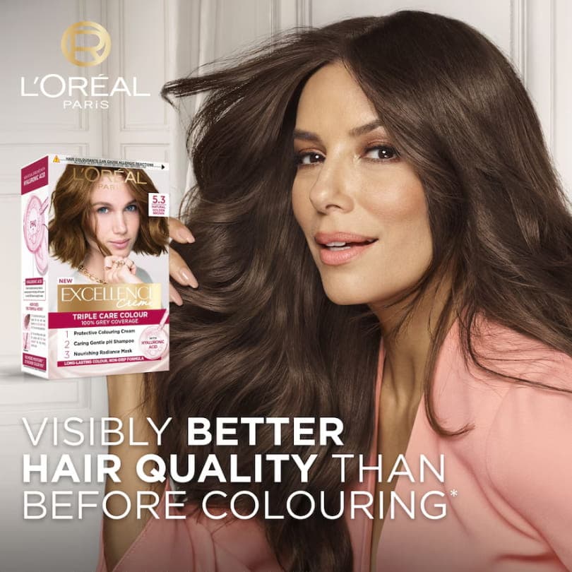 کیت رنگ مو لورال شماره 5.3 Natural Golden Brown سری EXCELLENCE — تصویر ۳
