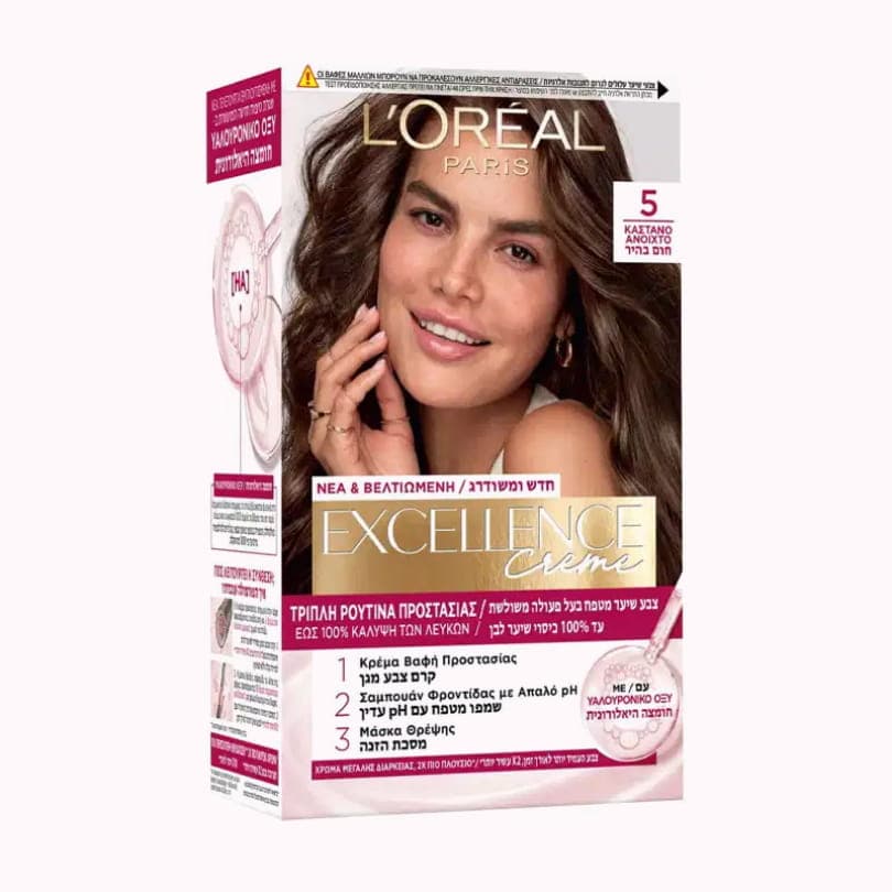 کیت رنگ مو لورال پاریس Excellence شماره ۵ Light Brown